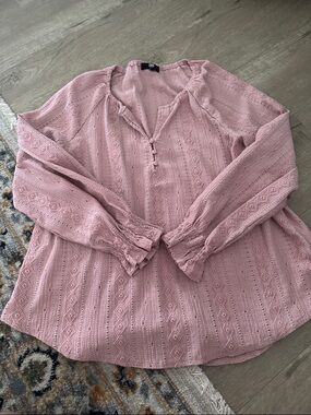 Frye Pink Long-Sleeve Blouse